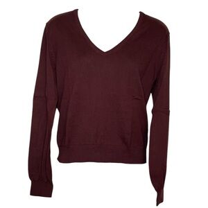 Banana Republic burgundy, Forever V-neck sweater sz S